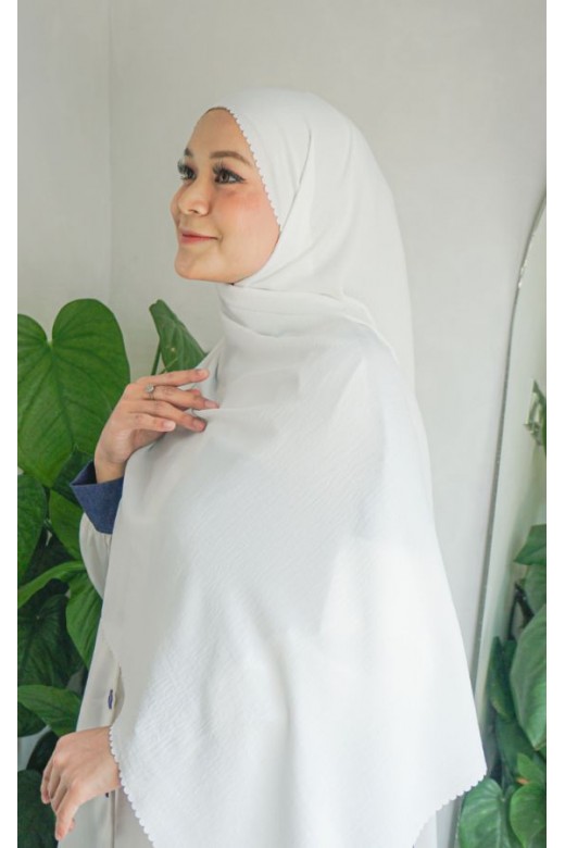 Pasmina Saina Lasercut White